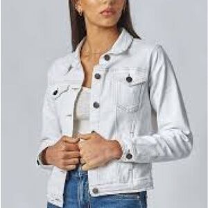 Classic White Denim Jacket for Women